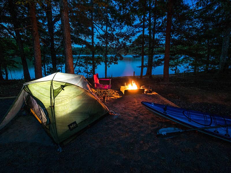 parque estatal lake james donde hacer camping