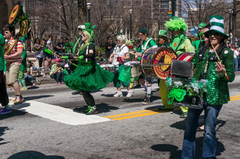 Desfile del dia de San Patricio en Atlanta
