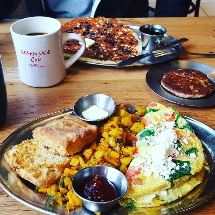 green sage cafe donde comer en asheville