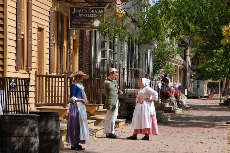 Colonial Williamsburg mejores lugares escapadas virginia