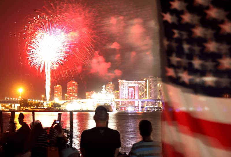 Cumpleanos de Estados Unidos en Bayfront Park Miami