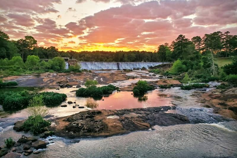 Parque estatal High Falls Macon donde acampar en georgia