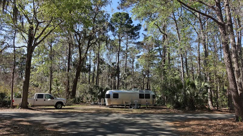 Parque estatal Skidaway Island Savannah donde acampar en georgia