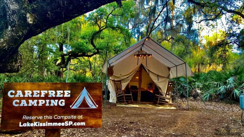 Lake Kissimmee glamping mejores lugares acampar florida en otono
