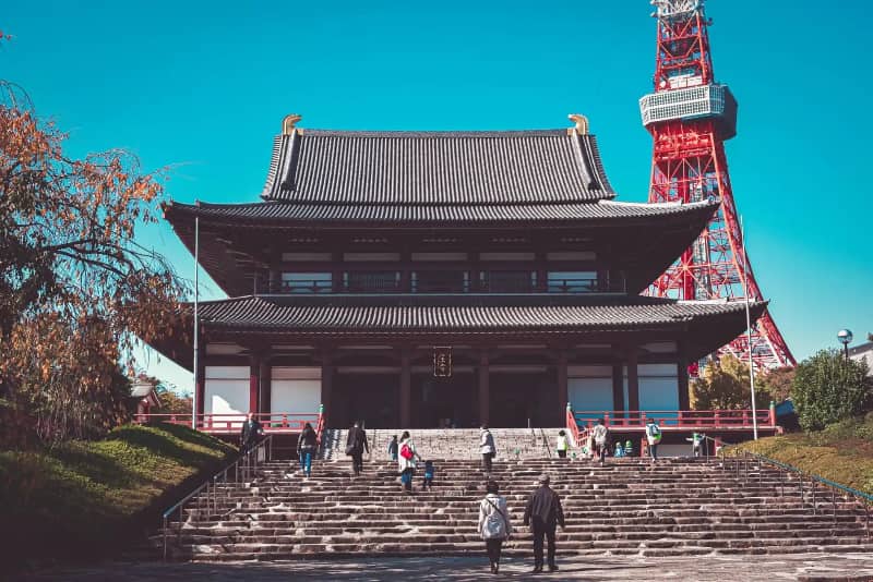 que ver en tokio templo zojoji